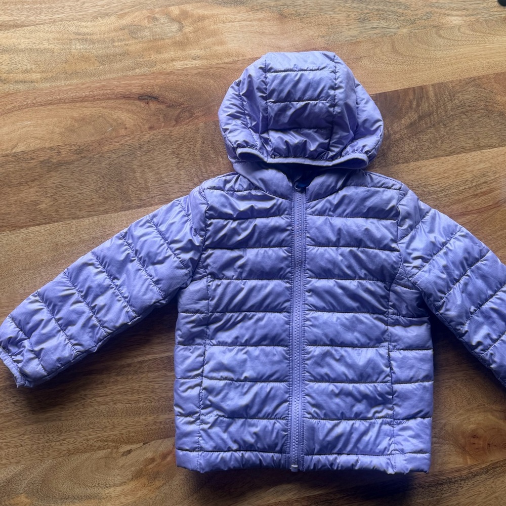 PRIMARY Purple Insulated Puffer Jacket Toddler 3 T